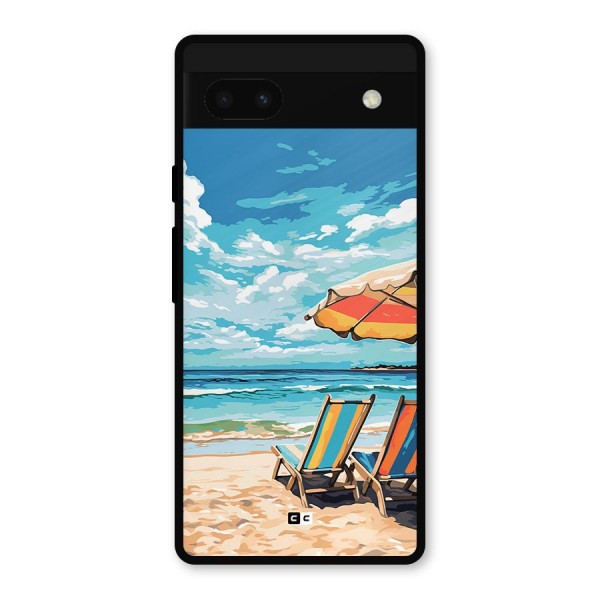 Sunny Beach Metal Back Case for Google Pixel 6a