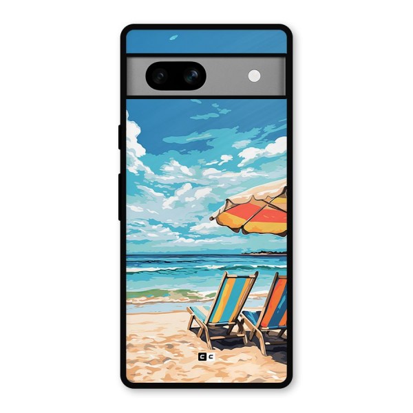 Sunny Beach Metal Back Case for Google Pixel 7a