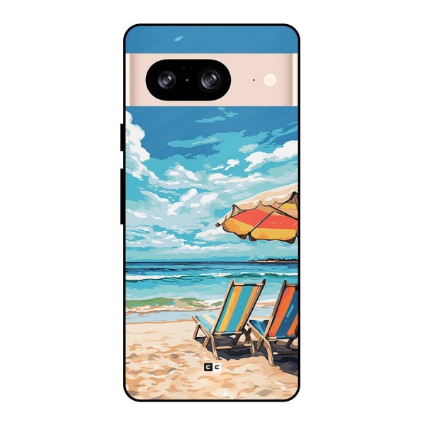 Sunny Beach Metal Back Case for Google Pixel 8