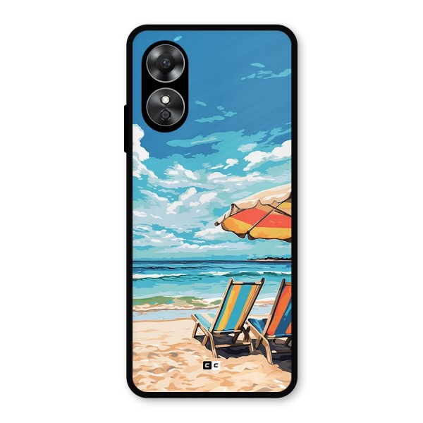 Sunny Beach Metal Back Case for Oppo A17