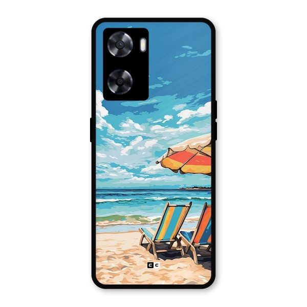 Sunny Beach Metal Back Case for Oppo A57 2022