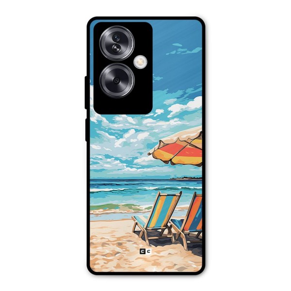 Sunny Beach Metal Back Case for Oppo A79 5G