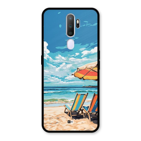 Sunny Beach Metal Back Case for Oppo A9 (2020)