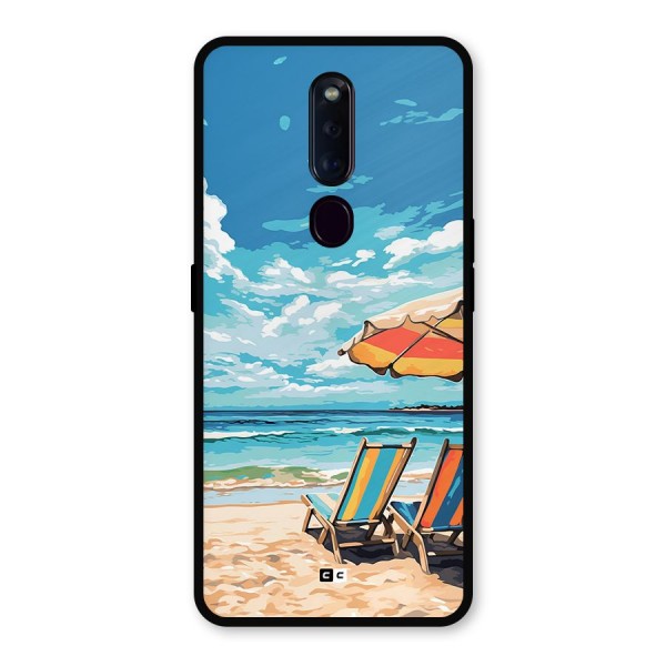 Sunny Beach Metal Back Case for Oppo F11 Pro