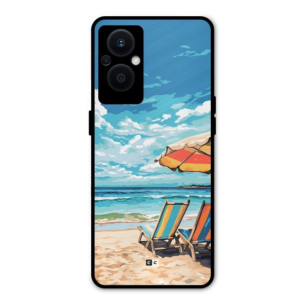 Sunny Beach Metal Back Case for Oppo F21s Pro 5G