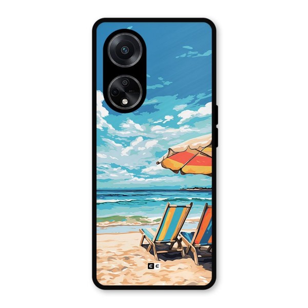 Sunny Beach Metal Back Case for Oppo F23