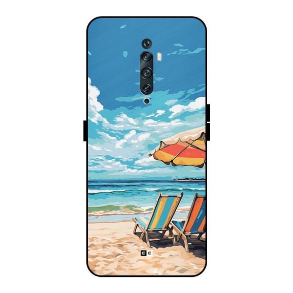 Sunny Beach Metal Back Case for Oppo Reno2 F