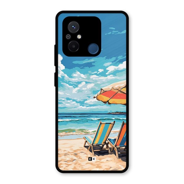 Sunny Beach Metal Back Case for Poco C55