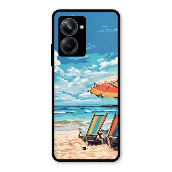 Sunny Beach Metal Back Case for Realme 10 Pro