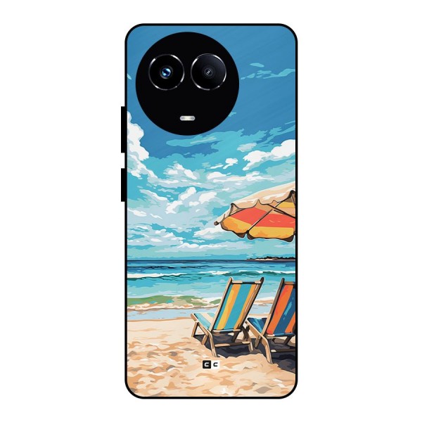 Sunny Beach Metal Back Case for Realme 11 5G