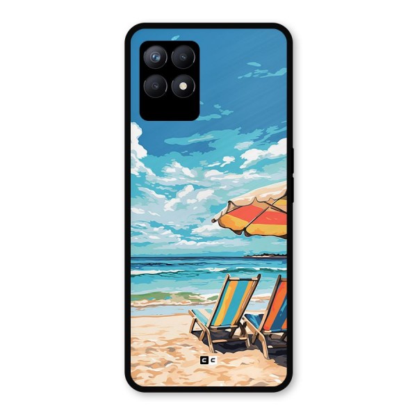 Sunny Beach Metal Back Case for Realme 8i