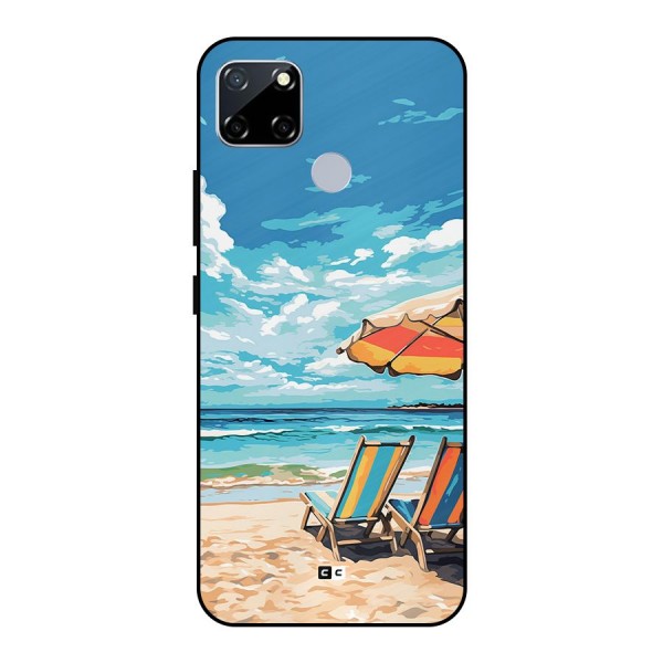 Sunny Beach Metal Back Case for Realme Narzo 20