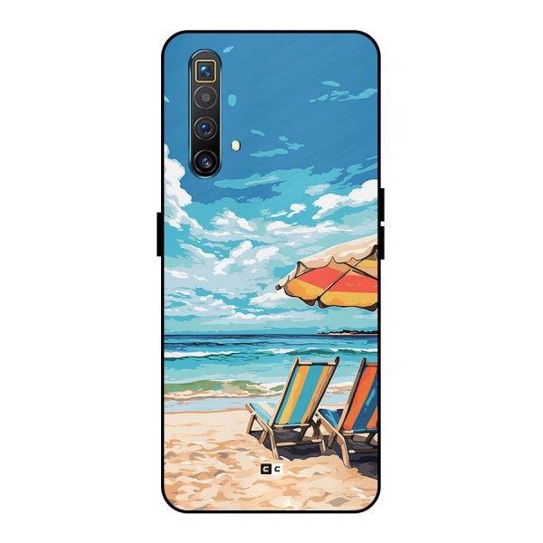 Sunny Beach Metal Back Case for Realme X3 SuperZoom