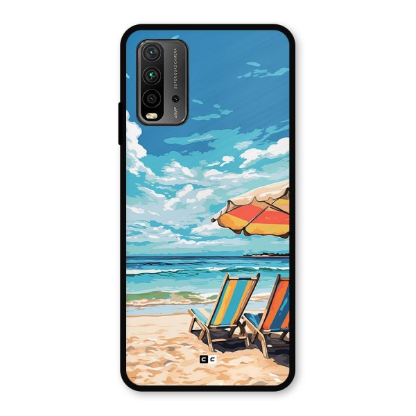 Sunny Beach Metal Back Case for Redmi 9 Power