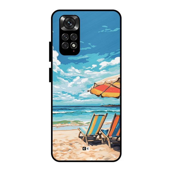 Sunny Beach Metal Back Case for Redmi Note 11 Pro
