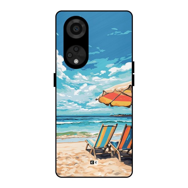 Sunny Beach Metal Back Case for Reno8 T 5G