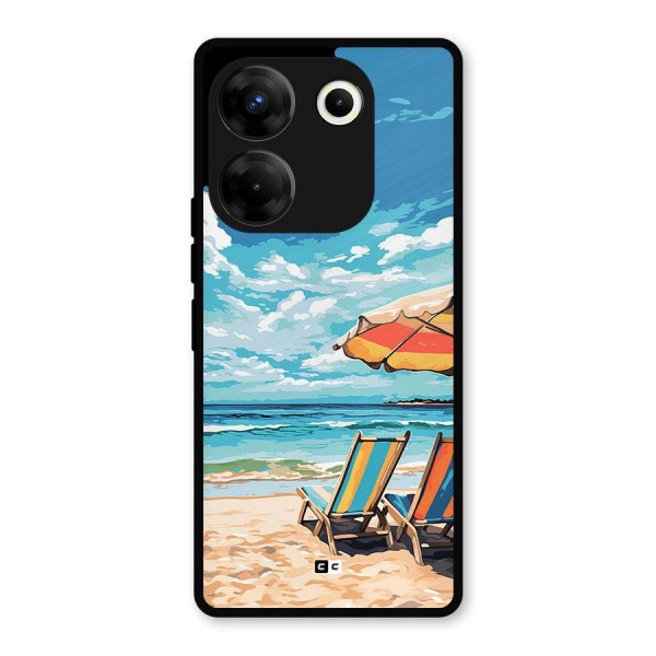 Sunny Beach Metal Back Case for Tecno Camon 20 Pro