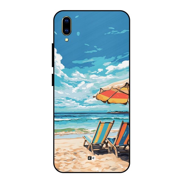 Sunny Beach Metal Back Case for Vivo V11 Pro