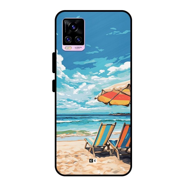 Sunny Beach Metal Back Case for Vivo V20 Pro