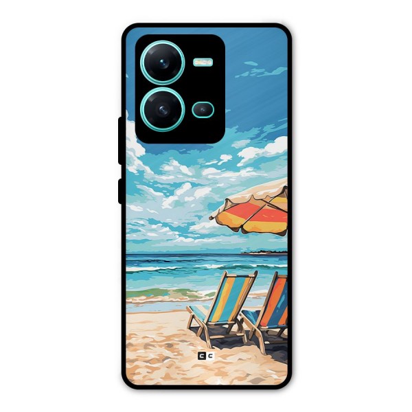 Sunny Beach Metal Back Case for Vivo V25