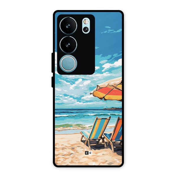 Sunny Beach Metal Back Case for Vivo V29 Pro