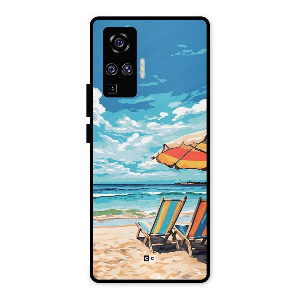 Sunny Beach Metal Back Case for Vivo X50 Pro