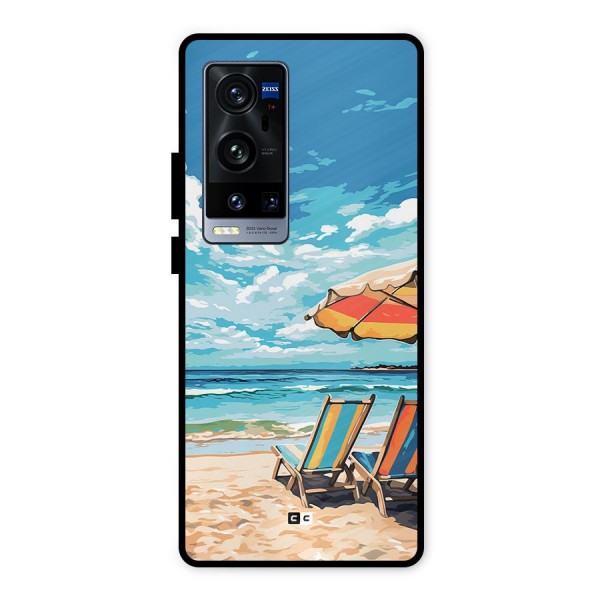 Sunny Beach Metal Back Case for Vivo X60 Pro Plus