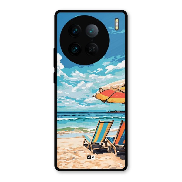 Sunny Beach Metal Back Case for Vivo X90 Pro