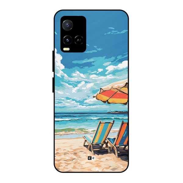 Sunny Beach Metal Back Case for Vivo Y21