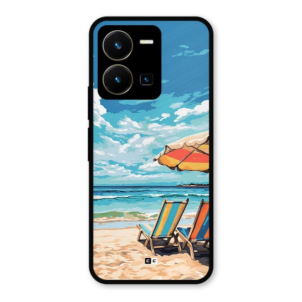 Sunny Beach Metal Back Case for Vivo Y35