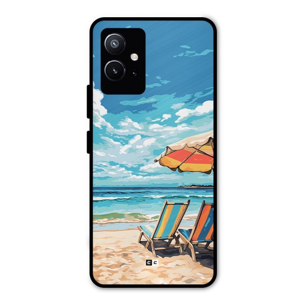 Sunny Beach Metal Back Case for Vivo Y75 5G