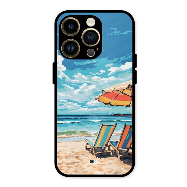 Sunny Beach Metal Back Case for iPhone 14 Pro