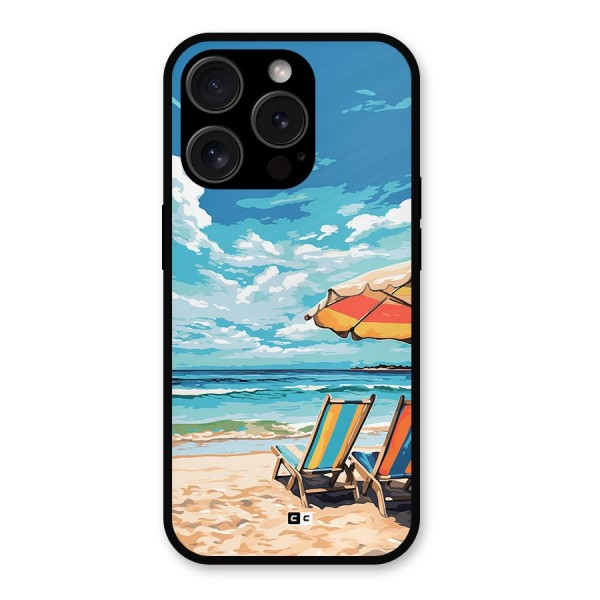 Sunny Beach Metal Back Case for iPhone 15 Pro