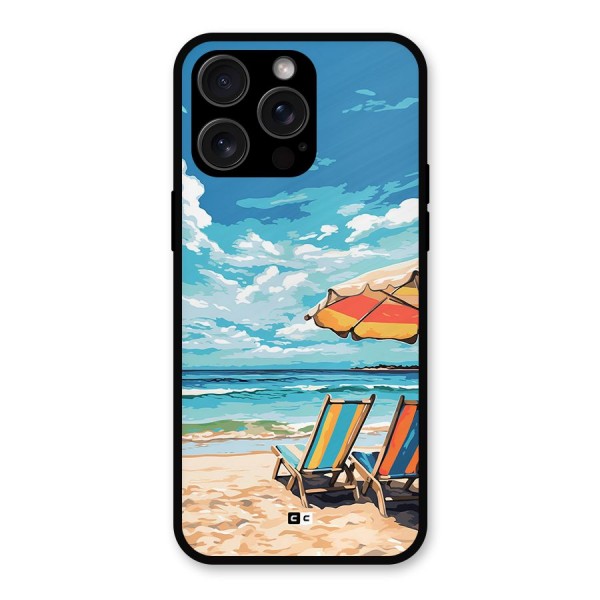 Sunny Beach Metal Back Case for iPhone 15 Pro Max