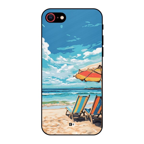 Sunny Beach Metal Back Case for iPhone 8