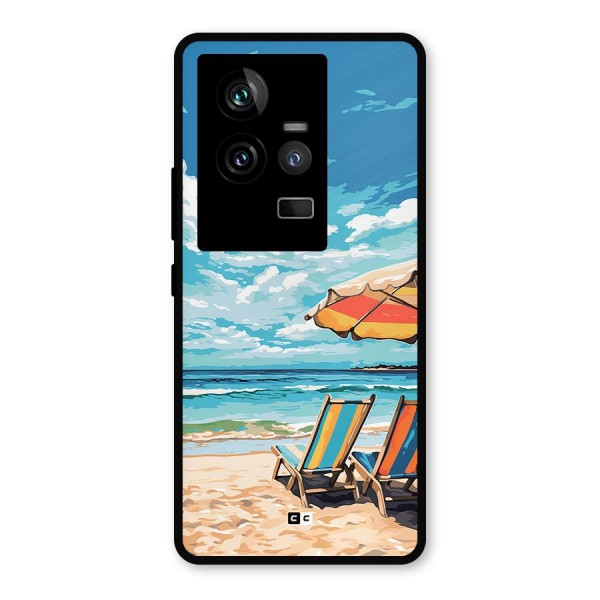 Sunny Beach Metal Back Case for iQOO 11 5G