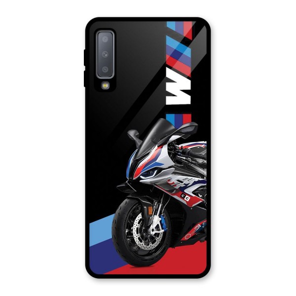 SuperBike Stance Glass Back Case for Galaxy A7 (2018)