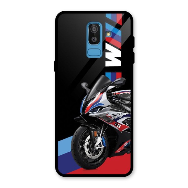 SuperBike Stance Glass Back Case for Galaxy J8