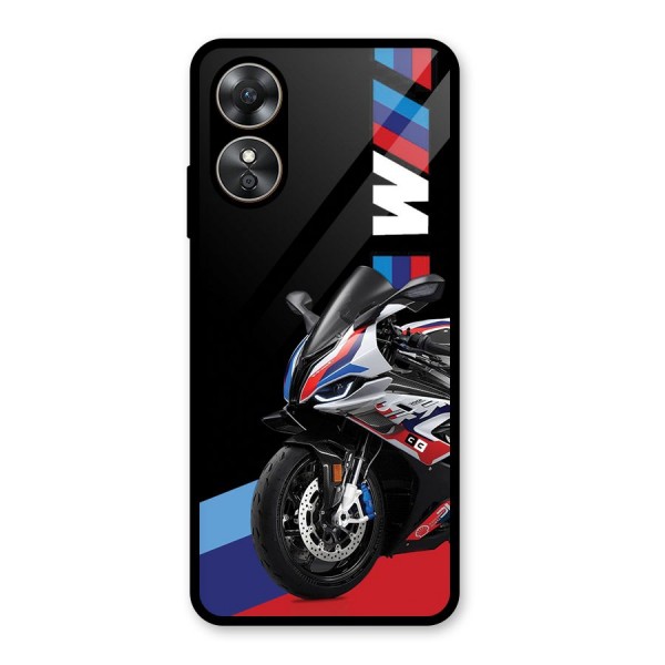 SuperBike Stance Glass Back Case for Oppo A17