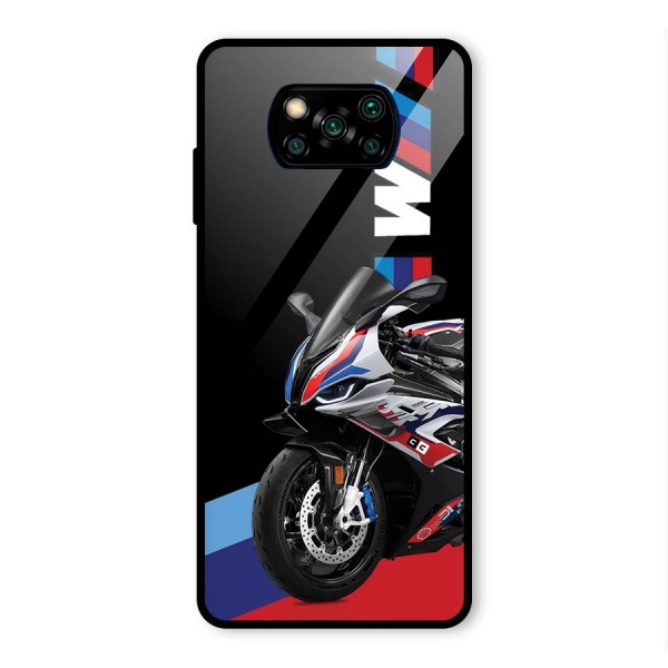 SuperBike Stance Glass Back Case for Poco X3 Pro