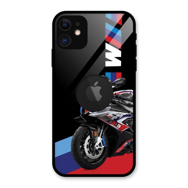 SuperBike Stance Glass Back Case for iPhone 11 Logo Cut