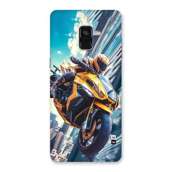 Super Bike Falling Back Case for Galaxy A8 Plus