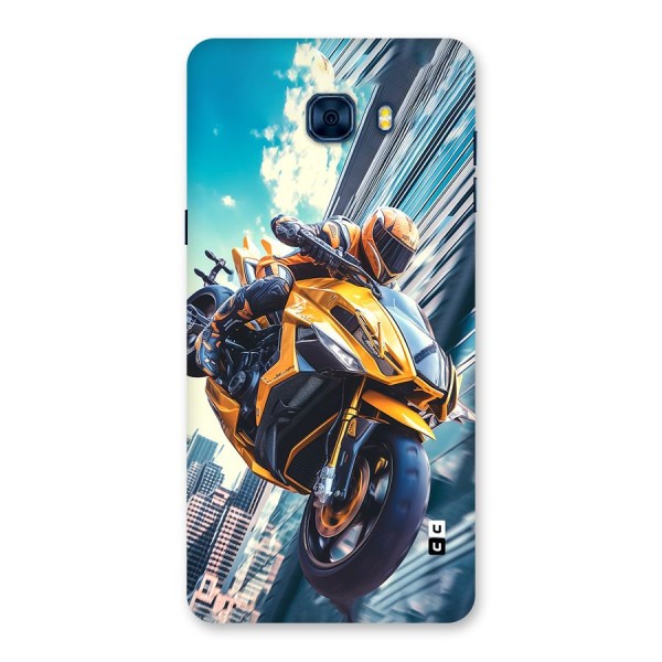 Super Bike Falling Back Case for Galaxy C7 Pro