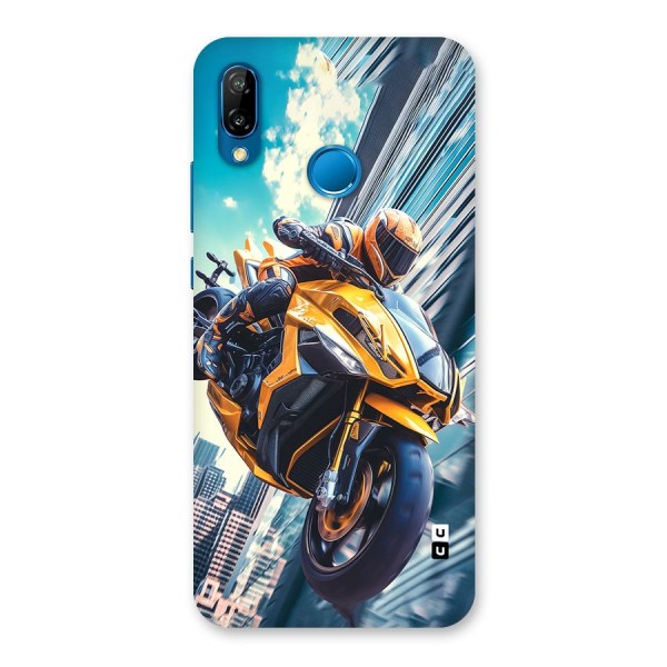 Super Bike Falling Back Case for Huawei P20 Lite