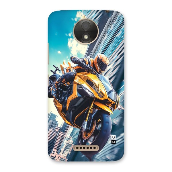 Super Bike Falling Back Case for Moto C Plus