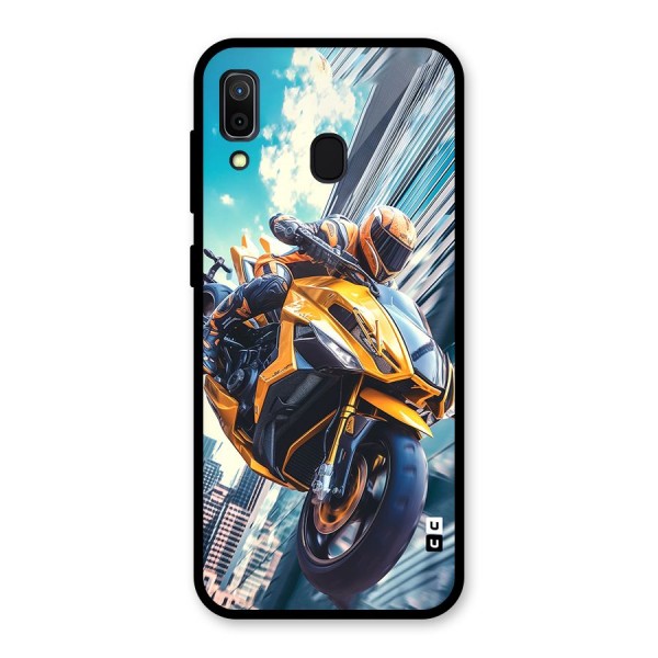 Super Bike Falling Glass Back Case for Galaxy A30