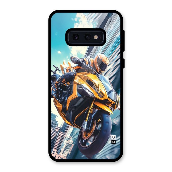 Super Bike Falling Glass Back Case for Galaxy S10e