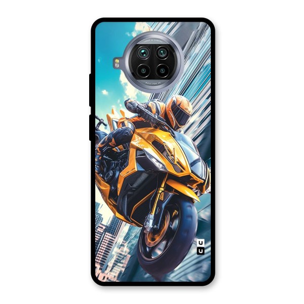 Super Bike Falling Glass Back Case for Mi 10i