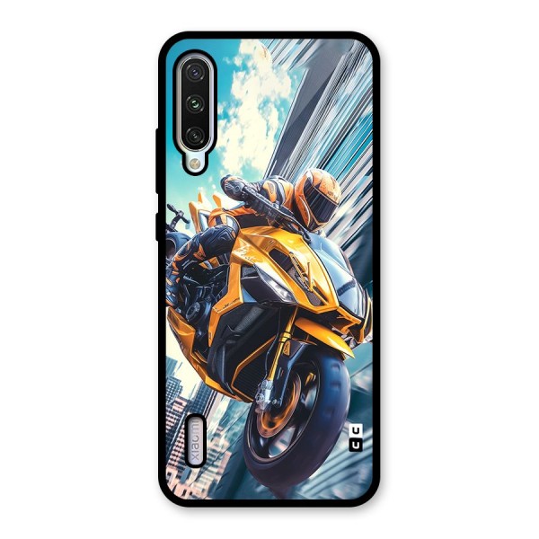 Super Bike Falling Glass Back Case for Mi A3