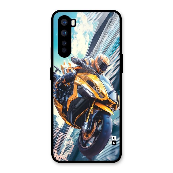 Super Bike Falling Glass Back Case for OnePlus Nord